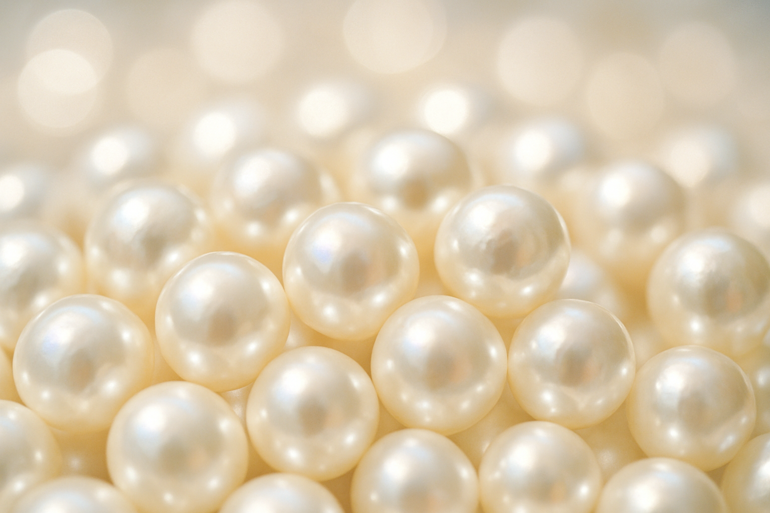 pearls slightly blurred