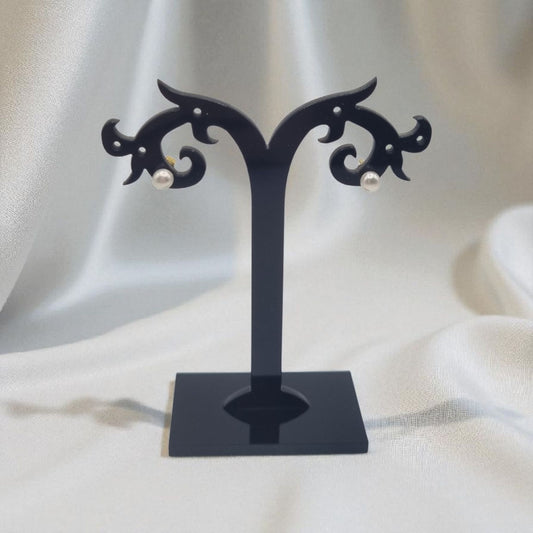 Mini Ohrstecker echte Süßwasserperlen Boutons in 925 Sterling Silber vergoldet