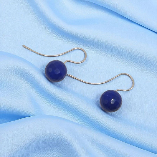 Ohrhänger mit echten Lapis Lazuli Kugeln in 925 Sterling Silber