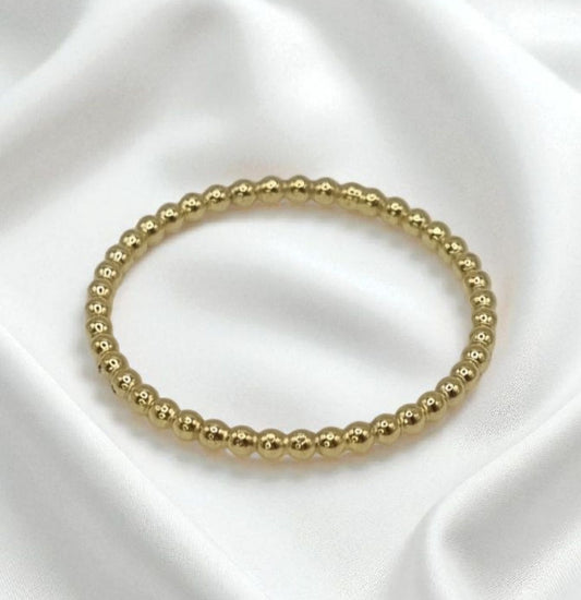 Ball ring 1.5mm in 925 Sterling silver gold-plated width 56